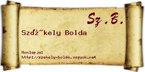 Székely Bolda névjegykártya